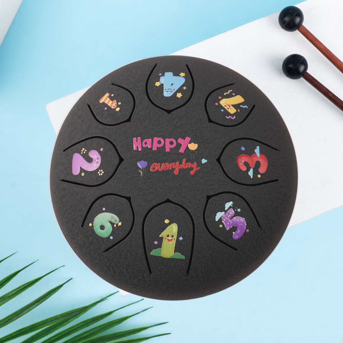 8 Notes Steel Hand Tongue Drum for Kids