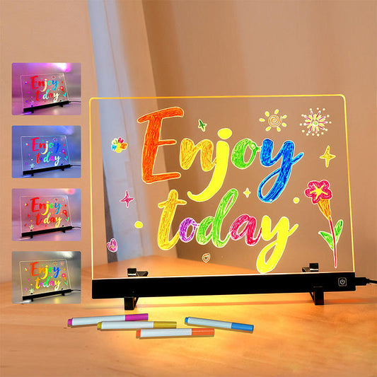 Magical Glowing Kids LED Drawing Board with Night Light
