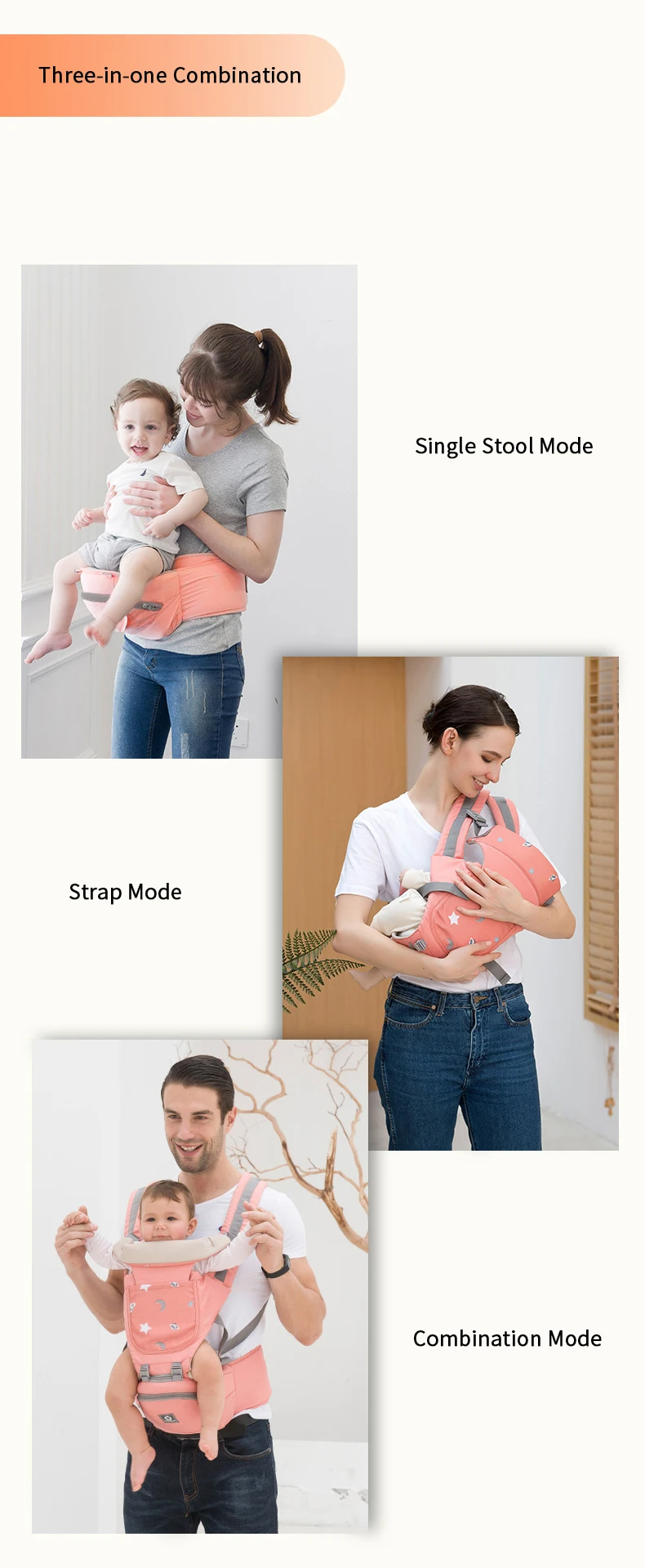 Ergonomic Breathable Baby Hipseat Carrier (0–36 Months)